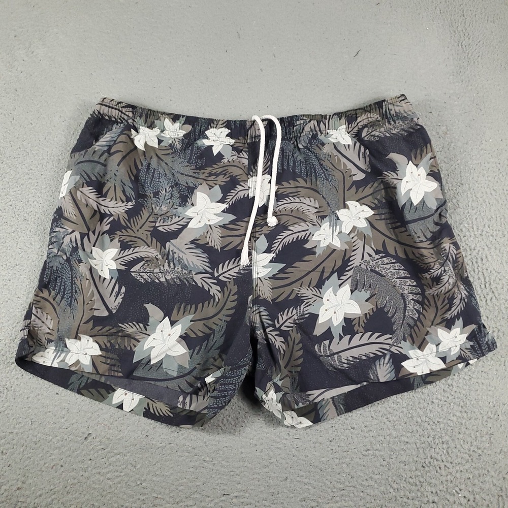 Tommy Bahama Shorts Mens Large Gray Tropical Beach Board Swim Trunks